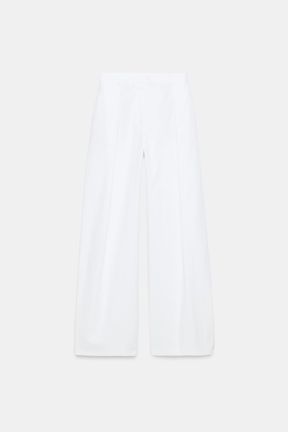 PANTALON EN POPELINE À PINCES