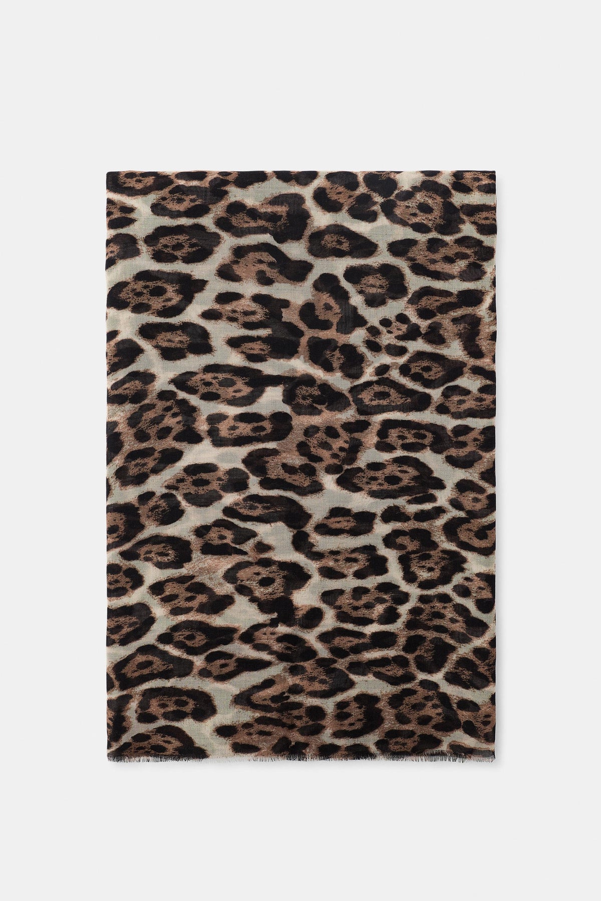 FOULARD EN MODAL ET SOIE À IMPRIMÉ ANIMAL